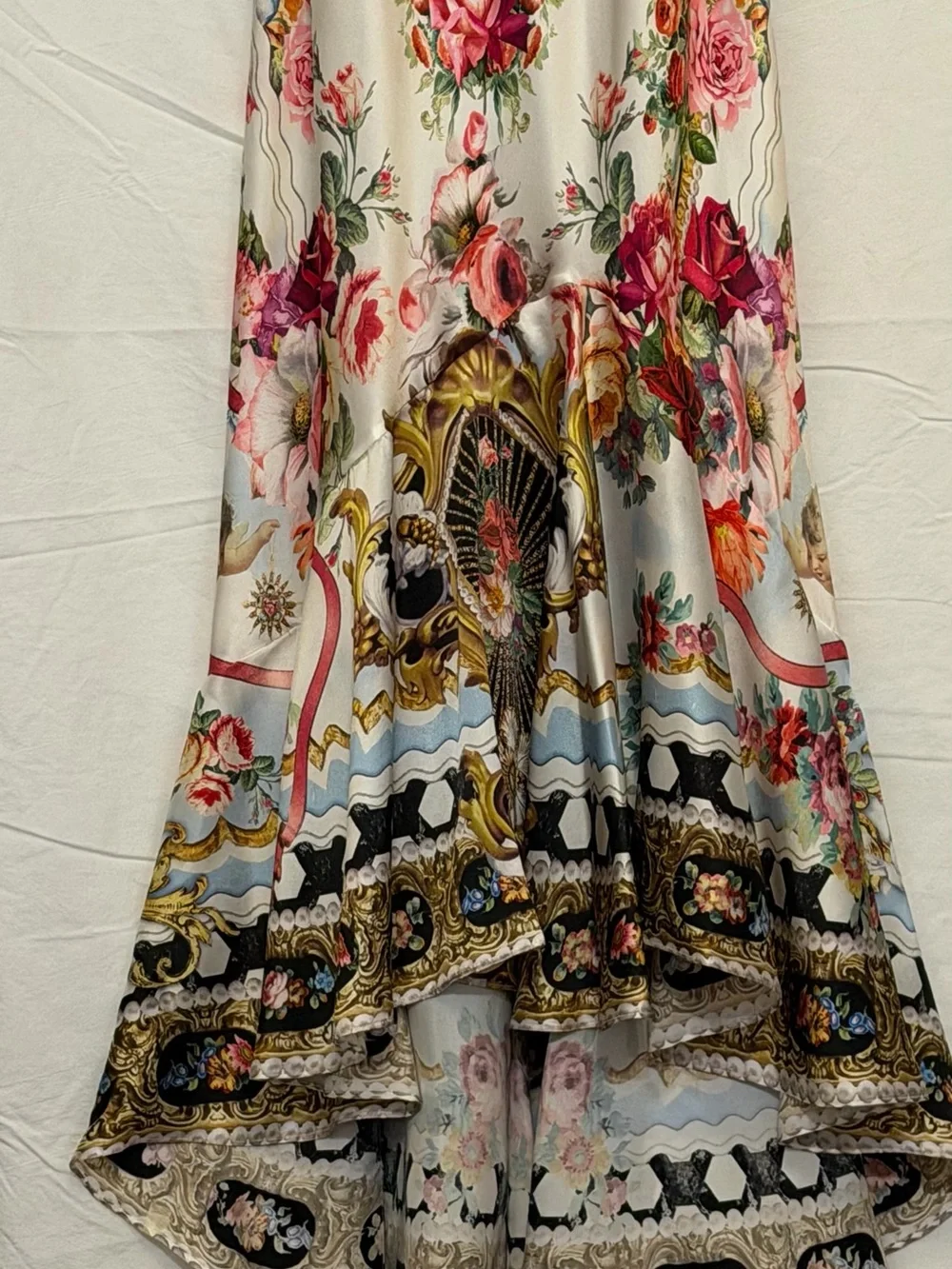 Camilla White Floral Silk Maxi Dress - Picture 5 of 11